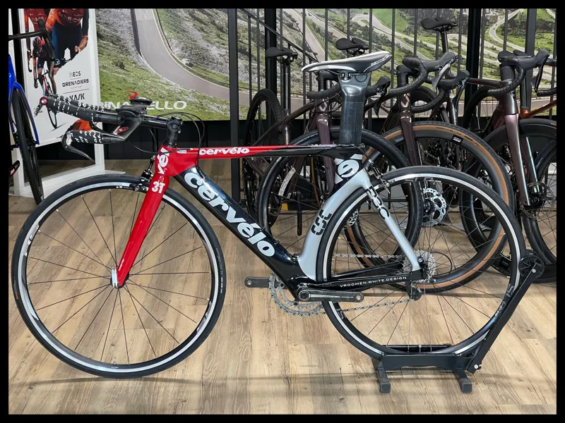 Cervelo P3C TT Bike Black/Red 50 cm 2008 Approved Used-1